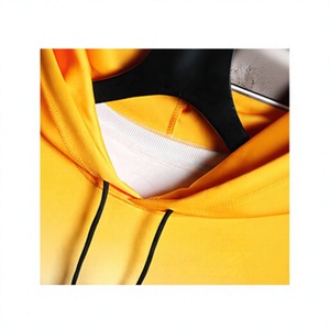 เสื้อฮู้ดผู้ชายไล่เฉดสี ทรงปกติ แขนยาว สวมใส่สบายๆ สำหรับฤดูใบไม้ร่วง ผ้าถักโพลีเอสเตอร์ ทรงโอเวอร์ไซส์ - Product Image 3