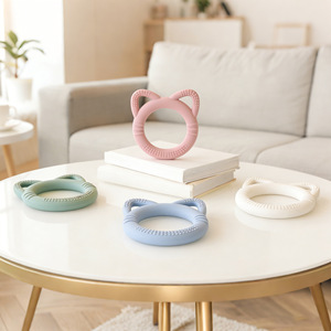 Silicone Baby <b>Cat</b> Ear Teether 74mm X 68mm Food Grade Soothing Chew <b>Toy</b> For 0 24 Months - Product Image 2