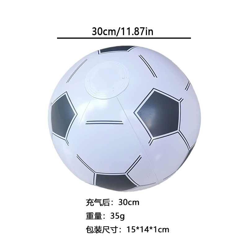 Balón de fútbol negro (30 cm cuando está inflado)