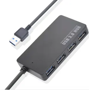 Yüksek kaliteli yüksek güç kaynağı sistemi için 4 Port USB 3.0 Hub PC Mac dizüstü dizüstü masaüstü