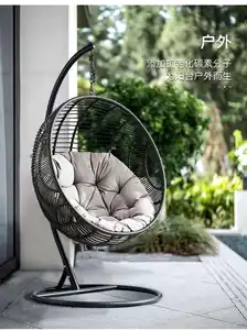 Muebles de mimbre jardín adulto Silla de oscilación patio columpios y hamaca silla colgante