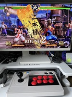 Manette Arcade 8BitDo V3 Multi-mode avec Affichage LED en Temps Réel, Compatible PC/Steam, Moteur de Vibration et Bouton Turbo