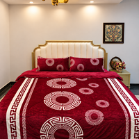 Ensemble de couette d'hiver Borrego 4 pièces en polaire Sherpa réversible avec drap-housse et taies d'oreiller – Vente en gros