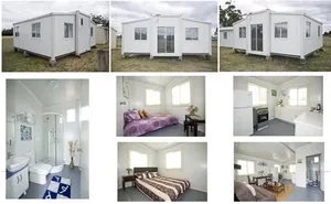 3 camere da letto di lusso 40ft 20ft mobile pieghevole espandibile prefabbricata casa contenitore per la vendita