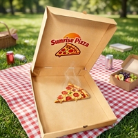 SP4002 Chine Emballage en carton écologique personnalisé avec logo Différentes tailles Boîte alimentaire en carton Boîte à pizza en papier