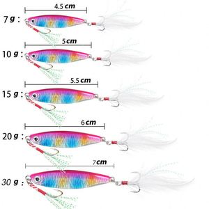 Señuelo de jigging de metal duro artificial con ojos de pez 3D, de hundimiento, para lubina, bacalao y otros peces de agua salada, 7g 10g 15g 20g 30g, señuelo pequeño de plomo, venta al por mayor - Product Image 4