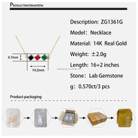 Bestseller Halskette 14K Au585 Echtes Massives Weißgold Labor-Edelstein für Damen Feiner Schmuck Maßgefertigtes Design