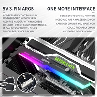Support anti-affaissement pour GPU avec rail coulissant ARGB G276, design réglable et universel, stabilisateur pour GPU NVIDIA, ordinateur de bureau