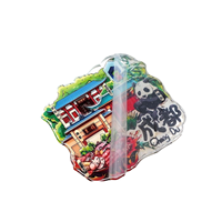 Aimants de réfrigérateur en acrylique personnalisés en gros, aimants de réfrigérateur sur le thème des villes, adaptés aux magasins de détail spécialisés et comme souvenirs