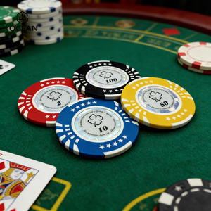 Jetons de poker professionnels en céramique de 14g, gravés, vierges, fabriqués en Chine - Product Image 1