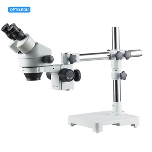 OPTO-EDU A23.3645-STL1 Binocular Zoom Without Light Source Single Arm Boom Stand Zoom Stereo Microscope