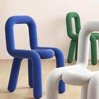 Chaise en forme d'alien avec dossier, design Asie du Sud-Est, pour chambre, salle à manger, salons de thé, salons de manucure et restaurants