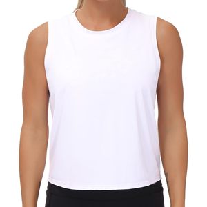 Camiseta sin mangas de secado rápido para mujer, de seda helada, 100% poliéster, tejida, ideal para gimnasio y yoga - Product Image 4