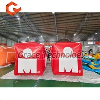 Bouée cube gonflable en PVC personnalisée bouée carrée de sports nautiques pour les marqueurs de bouée gonflable de course de natation