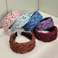 Frühlings-Neuheit: Breites Retro-Haarband mit geflochtenem Design, Hanf-Imitat, atmungsaktiv, leicht, zum Valentinstag, zum Haarewaschen