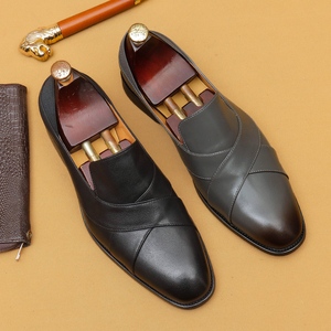 Mocassins en cuir pour homme, style britannique, élégants et décontractés, en cuir de veau. - Product Image 1