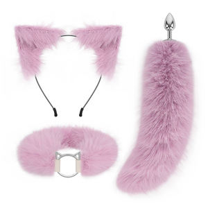 Hete Verkoop Comfort Materiaal Sexy Kunstbont Anale Plug Dieren Goedkope Nep Cosplay Fetisj Vrouwelijke Bondage Vossenstaart - Product Image 2