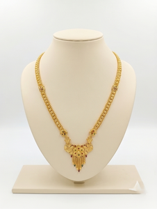 DIVYORO Traditional Floral Pattern Gold Haram Necklace Gold Plated Fashion Jewelry for Women Bridal Party Wear <b>Accessories</b> - Product Image 1