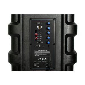 Dj Sound System 12 Inch Sub Woofer <strong>Ring</strong> Light Karaoke Big Amplifier Wireless Trolley Speaker with FM - Product Image 5