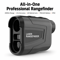 Télémètre laser de golf 6X en gros, 2000m, avec lentille 6X, fonction Pin Lock, vibration et compensation de pente, pour la chasse et la construction
