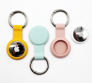 Étui de protection anti-perte en silicone souple pour traceur <span class=keywords><strong>GPS</strong></span> d'animaux de compagnie avec crochets porte-clés, compatible avec les AirTags d'Apple, adapté aux enfants - Product Image 3