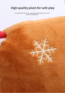 Juguete Masticable para Mascotas con Sonido, Serie Navideña, Resistente a Mordidas, para Limpieza Dental, con Cuerda de Algodón - Product Image 6