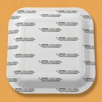 Assiettes en papier jetables écologiques personnalisées pour usage commercial en cuisine, avec logo/design graphique personnalisé, décoration pour fêtes et célébrations