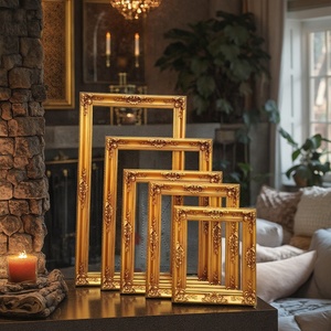 Tùy chỉnh trang trí nội thất vàng hình ảnh khung UV in tường hiển thị gỗ cổ điển khung ảnh - Product Image 5