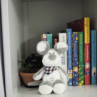 Rat en peluche personnalisé de haute qualité en tissu brodé mignon avec doublure en maille de coton PP cadeau d'anniversaire parfait pour les enfants