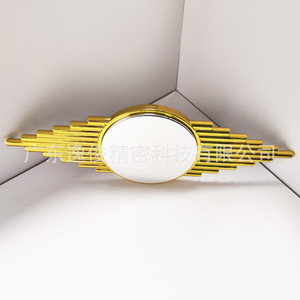 Luxury Gold Color <b>Block</b> Decorative Buckle 300mm Long Plastic Furniture Hardware Contemporary Design High Quality - Product Image 1