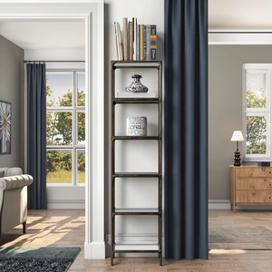 Modern Customized Contemporary Living Room Furniture Forged Metal Frame <strong>Narrow</strong> Glass Office <strong>Shelving</strong> - Product Image 1