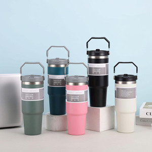Free Custom logo 30oz With Lid <b>Camping</b> Handle Double Wall Stainless Steel Coffee <b>Mug</b> Tumblers Wholesale Bulk - Product Image 4