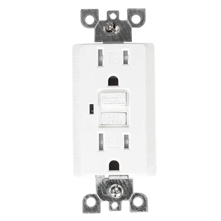 US American GFCI GFI receptacle 15 amp TR Tamper Resistant outlet Self Test socket with LED Indicator,UL listed