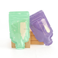 Pochette en forme de bouteille de conception personnalisée Sacs en mylar de gel d'énergie liquide Échantillons de crème solaire d'essence de lotion cosmétique Petit sachet