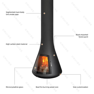 CRUISE Villa Montado en el <span class=keywords><strong>techo</strong></span> Diseño moderno Respetuoso con el medio ambiente Estufas de <span class=keywords><strong>bioetanol</strong></span> suspendidas <span class=keywords><strong>Chimenea</strong></span> colgante decorativa de 1010mm - Product Image 5