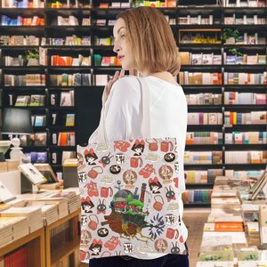 Sac fourre-tout Anime WZMPA <span class=keywords><strong>Kiki</strong></span>'s, cadeau pour les fans <span class=keywords><strong>de</strong></span> <span class=keywords><strong>Kiki</strong></span> et <span class=keywords><strong>Jiji</strong></span>, sac d'épicerie réutilisable avec le <span class=keywords><strong>chat</strong></span> noir <span class=keywords><strong>Jiji</strong></span>, marchandise magique Gil <span class=keywords><strong>Kiki</strong></span> - Product Image 3