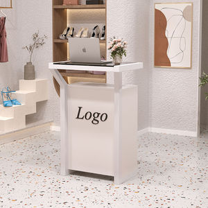 Bancone Reception Moderno Minimalista Personalizzato, Mini Scrivania Reception per Salone di Bellezza, Barbiere, Negozio di Abbigliamento, Negozio di Borse, Scuola - Product Image 3