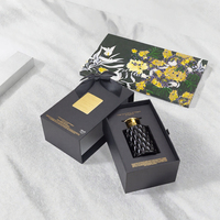 Boîte cadeau rigide à deux niveaux estampillée à chaud, impression personnalisée pour emballages de parfums et de produits de beauté, vente en gros, directement de l'usine