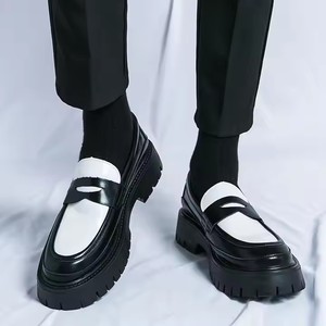 Mocasines Casuales de Plataforma Personalizados con Suela Gruesa de Microfibra Suave para Hombre, Tallas 38-46, Zapatos de Vestir en Colores Contrastantes - Product Image 2