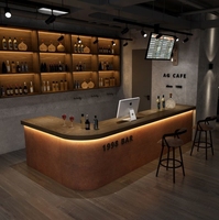 Comptoir de bar moderne avec îlot Comptoir de bar à cocktails commercial Design Pub Bar Décoration Mobilier de salon d'hôtel à vendre