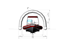 Bateau flottant gonflable, abri temporaire, hangar flottant gonflable, tente aquatique pour la réparation et le stationnement des yachts et des bateaux