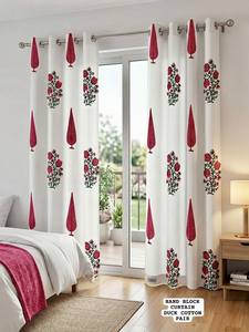 Premium Quality Hand Block Printed Duck Cotton Curtains for Bedroom Living Room Window Decoration Available At Wholesale Price - Product Image 6