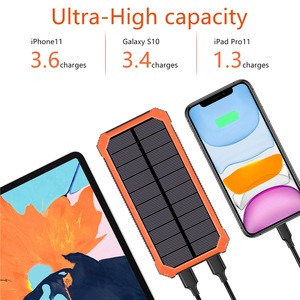 Alimentation mobile haute énergie 20000mah <span class=keywords><strong>Chargeur</strong></span> de <span class=keywords><strong>batterie</strong></span> <span class=keywords><strong>solaire</strong></span> étanche pour téléphones mobiles - Product Image 4