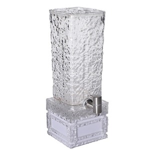Dispensador de Cerveza con Patrón de Hielo Iluminado Wan Zhan, Rectangular, de Acero Inoxidable, con Grifo, Contenedor de Bebidas para KTV, Servidor de Cerveza Comercial - Product Image 5