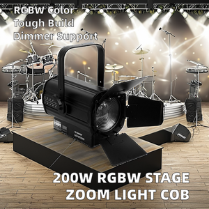 200W LED Zoom profil RGBW 4IN1 profesyonel Video ışığı DMX512 nel Lens sahne aydınlatma spot DMX512 kontrol modu beyaz renk - Product Image 3
