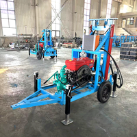 Foreuse hydraulique portative Jutop à moteur diesel 35 CV, profondeur 200 m, sur chenilles, pour forage de puits, moteur 520 mm