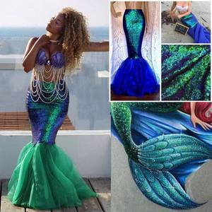 Disfraz de Sirena de HP para Halloween, Cola de Pescado de Medio Cuerpo para Actuaciones - Product Image 2