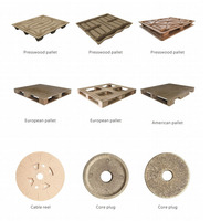 Paleta de madera comprimida apilable y anidable para ahorro de espacio, máquina de paletización de aserrín de alta resistencia para logística