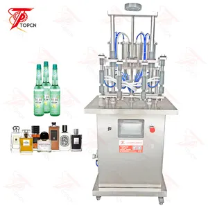 Semi Automatic High Foam Liquid Filler Vial Perfume Cosmetic Four Nozzles Head Bottle Liquid Vacuum Filling Machine