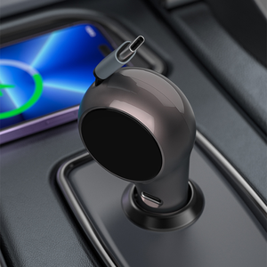 Nouveau chargeur portable 2026, 2 ports Type C 30W, chargeur de voiture rétractable avec chargeur rapide 2 en 1, chargeur mobile - Product Image 5